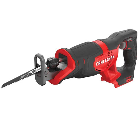 V20 Cordless Reciprocating Saw Bare Tool With 1-Inch Stroke, 0-3,000 RPM Variable Speed Trigger, Tool-Free Blade Release, side view