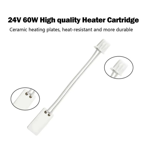 24V 60W heater cartridge with ceramic heating plates for the 0.4mm Ceramic Hotend Upgrade For Elegoo Centauri Carbon 3D Printer