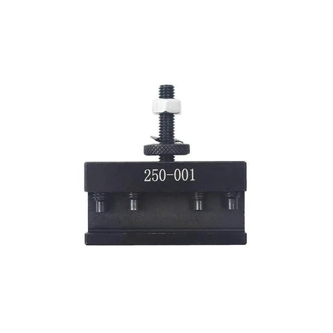 Front view of Handy Quick Change Lathe Tool Post Holder For Turning And Facing Built Tough With Precision Fit Heat Treated And Solid Set Screws 250-001 OXA