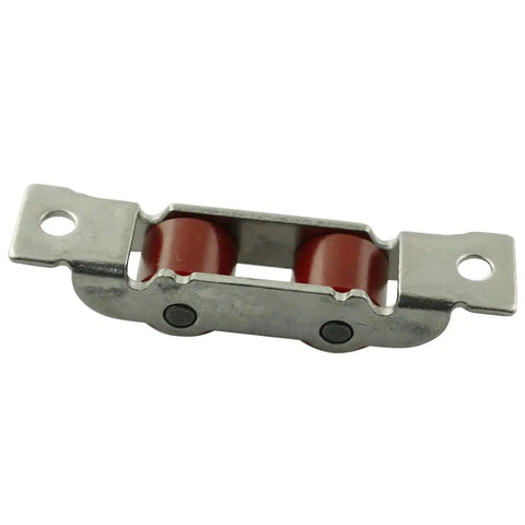 4 Pack Stainless Steel And Nylon Sliding Door Rollers, 14mm Wheel Diameter with 64mm Body Length, visible close-up view