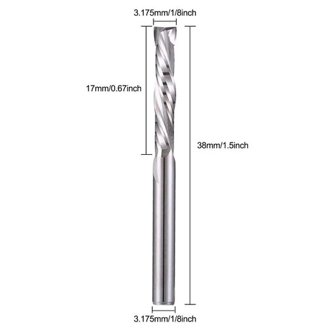 Up Down Cut Carbide End Mills For CNC Router Bits One Eighth Inch Shank Two Flute Spiral Dope Cutting Compression Cutter