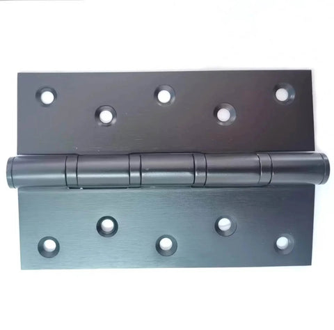 6 Inch Ball Bearing Door Hinges For Heavy Duty Wood Doors Non Mortise With Mounting Hardware Brushed Black Stainless Steel 304