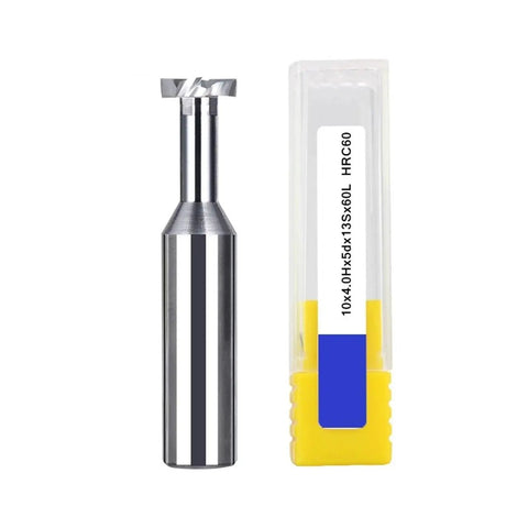 Hard Wearing Tungsten Steel Alloy T Slot Milling Cutter For Precision Milling And Machining Aluminum Copper And Wood With A Special Groove Type 12 By 2.0H By 6D By 18S By 60L 1 Piece, shown with protective case, front view.