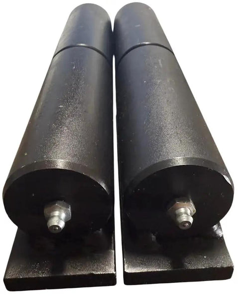 Beefy 9 Inch Barrel Hinges With Plate Weld-On For Heavy Duty Gates And Doors, 2000 Lbs Load Per Hinge, front view