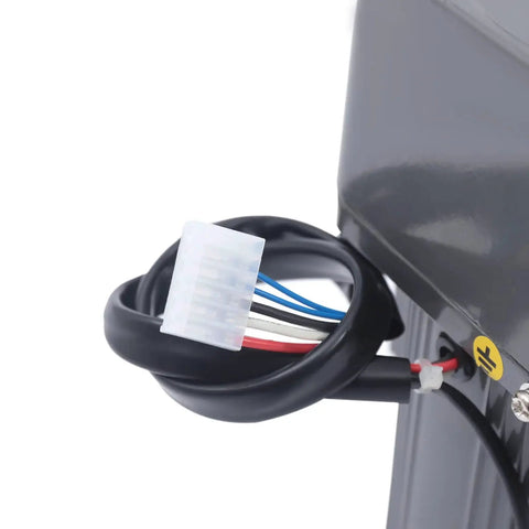 Close-up of wiring on Variable Speed 110V Gear Reduction Motor 200W with Reversible High Torque Gearbox, adjustable speed