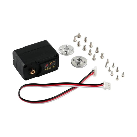 360 Degree Robotic Servo Motor With Magnetic Encoder And Serial Bus, 7.4V, 19Kg Torque, includes mounting hardware and cables