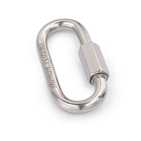 2.3 Inch Stainless Steel Chain Quick Links Set Of 5 With 1/4 Inch Locking Carabiners Chain Hooks Twist Key Ring And Screw Chain Link Made From 304 Stainless Steel Corrosion Resistant 650 Lbs Capacity