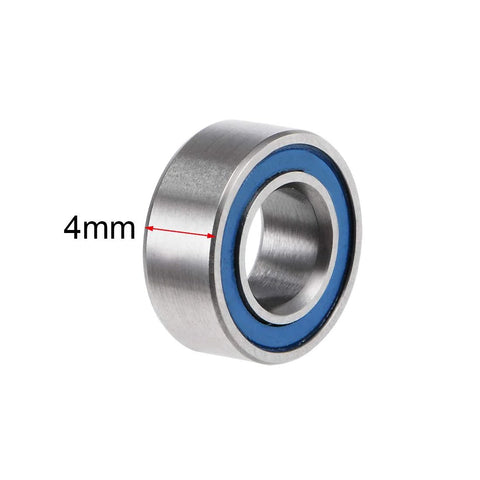 Deep groove ball bearing MR105-2RS, 5mm ID, 10mm OD, 4mm width, chrome steel with blue double seal