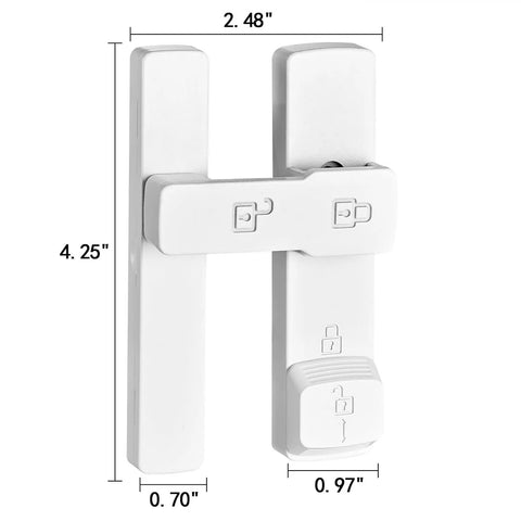 White 180 Degree Barn Door Lock With Dual Locking System And Hidden Screws Zinc Alloy Flip Gate Latch dimensions