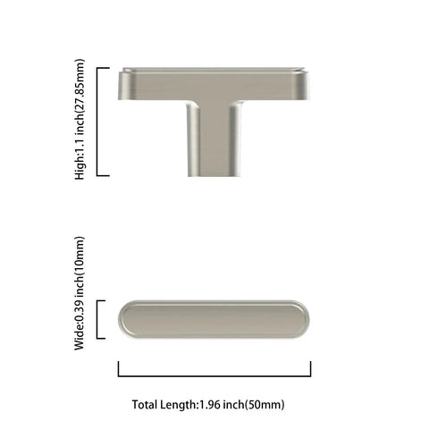 Dimensions of 10 Pack Brushed Nickel Cabinet Knobs Satin Nickel Drawer Pulls For Kitchen Cabinets Bathroom Cupboards CK0084