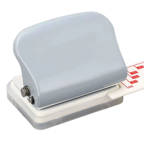 3 Hole Punch Portable Handheld Paper Punch For A7 And A4 With All Metal Body Positioning Post And Ruler 5 Sheet Capacity 5.5Mm