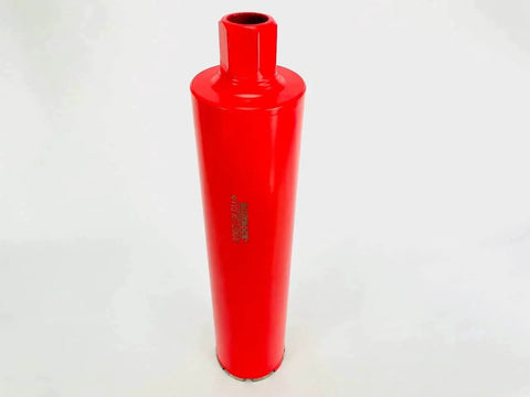 4 Inch Diamond Wet Core Drill Bit For Concrete And Masonry, Heavy Duty 1 1/4 Inch Threaded, 17 Inch Overall Length