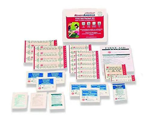 First aid kit from Two Person 72 Hour Emergency Kit In A 3 Day Backpack For Camping Car Travel Earthquake And More by Ready America Red