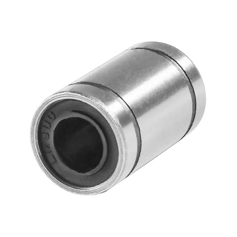 LM8UU Linear Ball Bearings 12 Pack Set With Double Side Rubber Seal, CNC 3D Printer, Front View, 8mm Bore, 15mm Outer Diameter
