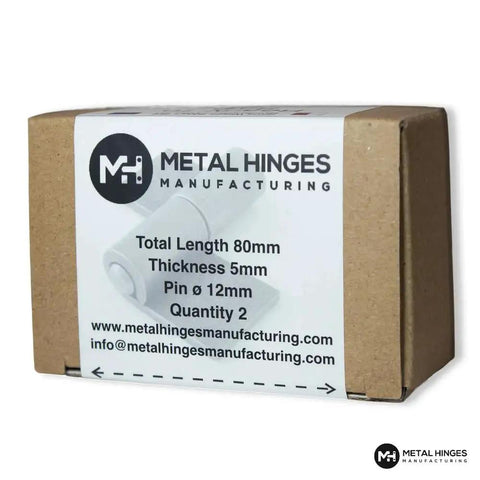 3.2 Inch Heavy Duty Weld On Gate Hinges With 5mm Carbon Steel, 440 Lbs Per Pair Capacity, Detachable Pin packaging box.