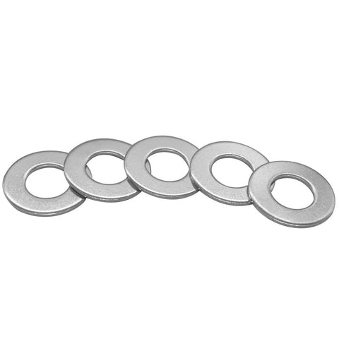 Beduan flat washers, 1/4 in ID x 1/2 in OD, stainless steel 304, plain finish, 5 washers