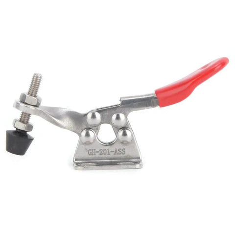 Side view of Set Of 2 GH-201-ASS Toggle Clamps Stainless Steel Quick Welding Fixtures For A Secure Hold 27 Kg Clamping Force