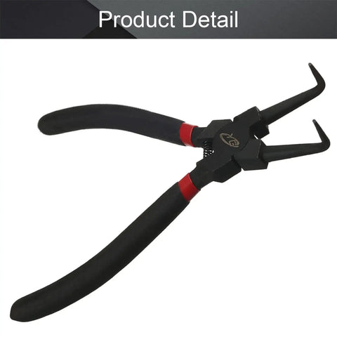Internal Snap Ring Pliers Angled Bent Nose 90 Degree Tip 7 Inch For Installing Retaining Rings Pro Grade CRV Chrome Vanadium Steel