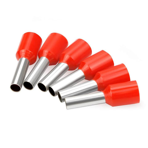1000 Piece Wire Ferrules Pack, AWG 18 Insulated Copper Crimp Connectors and Red Terminal Pins, 1.0mm2
