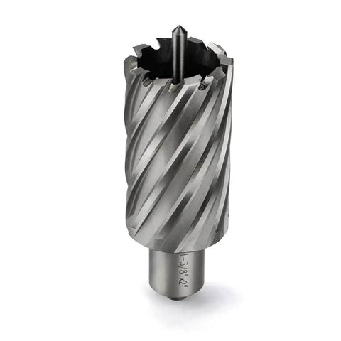 Annular Cutter Set For Magnetic Drill Press HSS Slugger Bits Three Quarters Inch Weldon Shank One And Three Eighths Inch Cutting Diameter