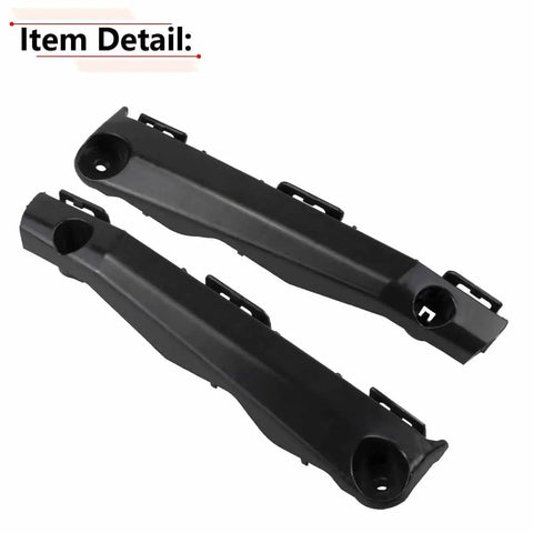 Front view of black plastic Front Bumper Bracket For Toyota Camry 2012 2013 2014 Left Right 52536-06120, pair shown.