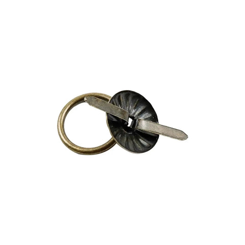 50 Pcs Antique Bronze Metal Ring Pull Handles for Jewelry Boxes Cabinets and DIY Projects with 14 mm Inner Ring Diameter