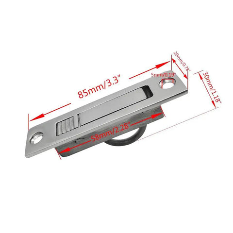 Stainless Steel Pocket Door Pull Handle With Edge Pull Flush Mount Button Style Design For Data Centers And Electrical Enclosures Self Retracting