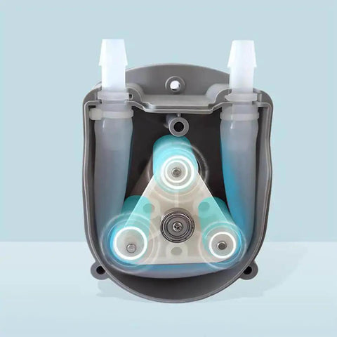 Front view of Heavy Duty Flow Peristaltic Pump With 8000 mL Per Minute Capacity And 12V Or 24V DC Motor Options for liquids.