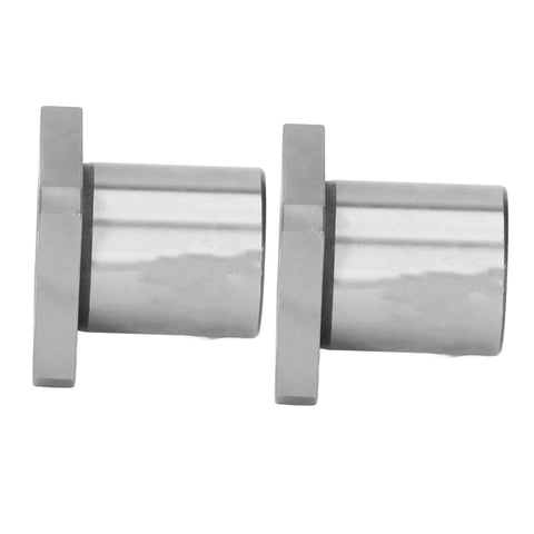 Side view of Square Flange Linear Ball Bearing Set LMK20UU 20Mm Bore, Also Available In 32Mm And 42Mm Bushing Diameters, 2 pack.
