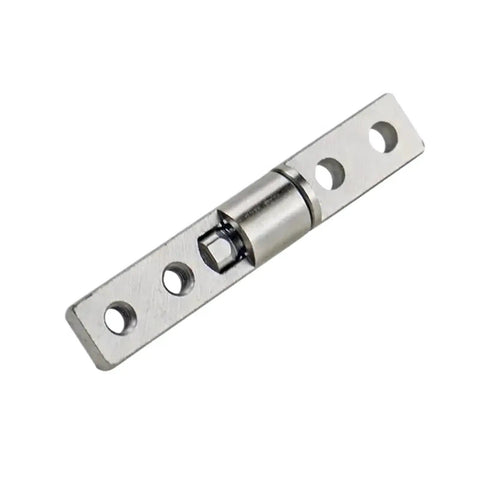 Ball Bearing Door Hinges Heavy Duty With Torque Position Control And Hidden Damping For Quiet No Squeak Closures, Stainless Steel With Two Ball Bearings, 2.0 Nm Torque, Weatherproof And Smooth Rotation Axis, Rounded Corner Design in stainless steel with smooth axis and rounded corners, front view