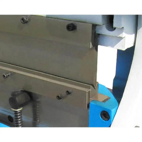 Close-up of the 52 Inch 16 Gauge 3 In 1 Sheet Metal Shear Brake Slip Roll Bender, highlighting the cutting edge and components.