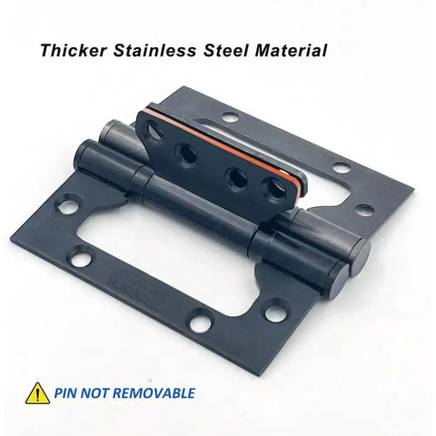 Heavy Duty Stainless Steel Door Hinges 4 By 3 Inches Non Mortise Easy Install Smooth Quiet Operation Ideal For Interior Doors Beefy Rust Resistant Hardware 6 Pack Black
