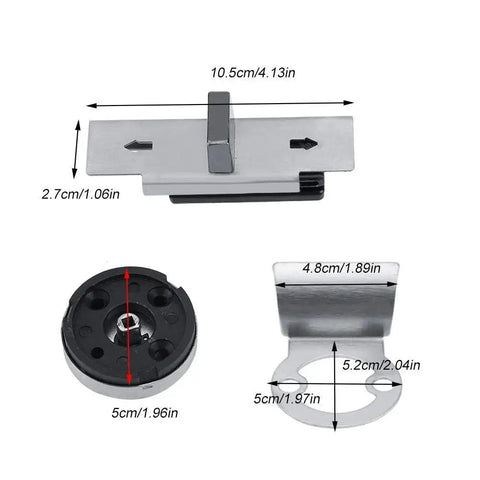 Zinc Alloy Stainless Steel Privacy Door Lock With Red Green Indicator Restrooms components with dimensions