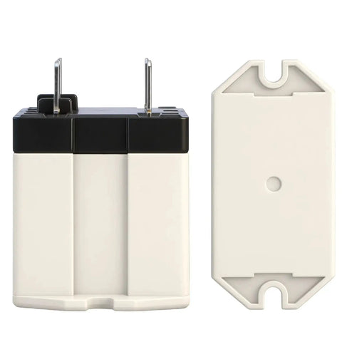 Beefy General Purpose Relay 24V AC Coil, 25A at 277VAC and 30VDC, DPST Six Pin, rear and side view of relay body