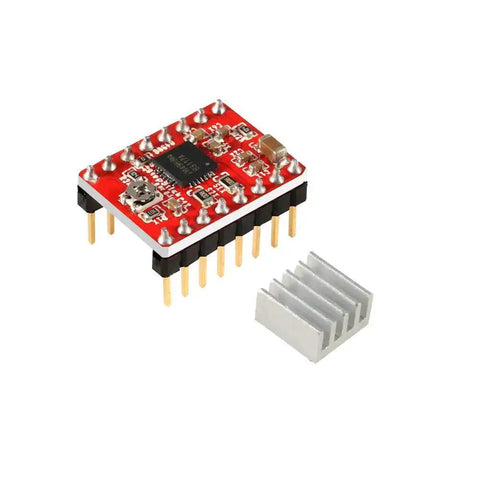3D Printer CNC Shield V3 Engraver Expansion Board With 4x A4988 Driver Modules And Four Radiator Heatsinks Kit, single driver module with heatsink