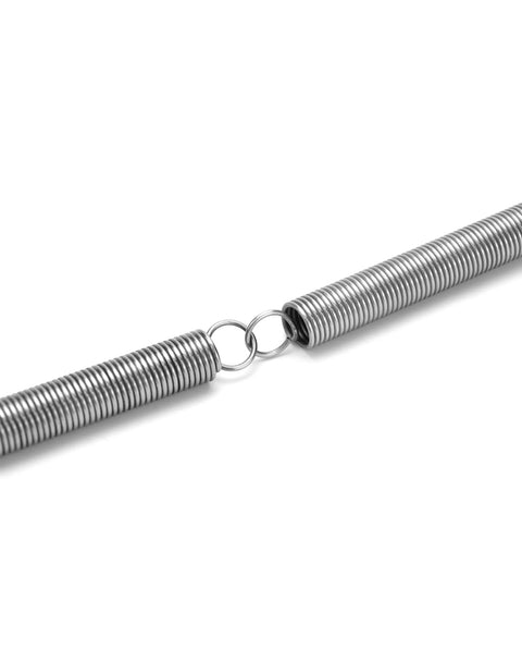 QWORK stainless steel extension springs, two 6-inch coils with 2mm wire, joined by metal rings