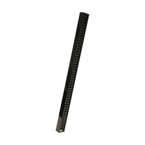 1 Channel Tooless Steel Vertical Duct Cable Manager For 34 Inch Rack With Tray Mount, snap hinge cable tray cover, no assembly required