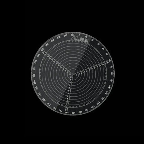 Clear Acrylic Round Center Finder Compass For Wood Turners And Lathe Work, 30cm 11.8 Inch Circle Gauge With Center Hole And 5mm Increment Circles