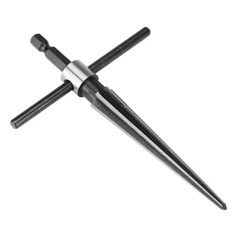 Handy T Handle Tapered Reamer Tool 3 To 13mm Six Fluted Chamfer Deburring Bit For Taper Holes Countersink Latches Guitar Repairs With 1 Quarter Inch Hex Shank And 45 Steel Durable Build