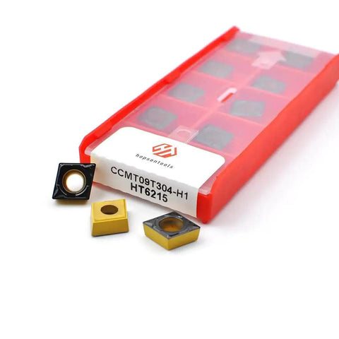 Ccmt32.51 Finishing Carbide Turning Inserts For Steel Lathe Tools CCMT Series 10 Pcs with Smooth Chipbreaker in red box