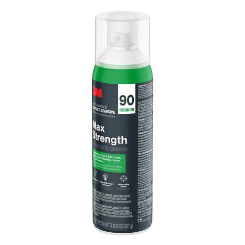 Max Strength 90 Multi-Surface Contact Adhesive Spray, 12.6 oz Can, Low VOC Formula, Max Bond in 10 Minutes, 99-NAT