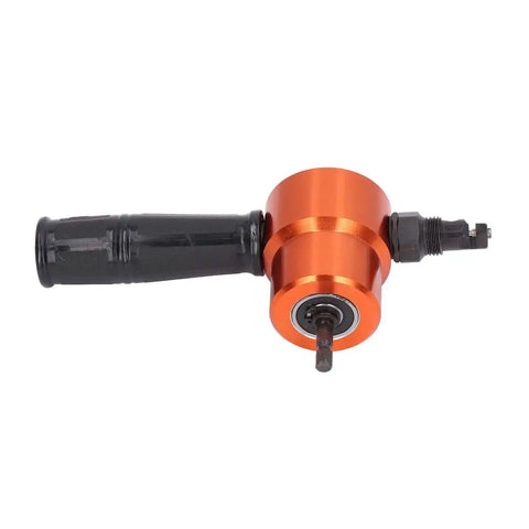 360 Degree Double Head Cutter Nibbler Attachment For Sheet Metal Cutting Effortless Auto And Home Repair Tool side view
