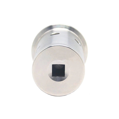 QiiMii 1.5in stainless steel valve end with square opening, 50.5mm OD, tri-clamp ferrule