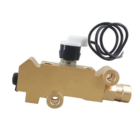 PV2 brass brake proportioning valve for disc/drum brakes with white adjustment knob and black wire coil