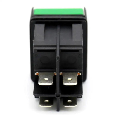 Push Button On Off Start Stop Switch For Mechanical Equipment And Marine Use, 4 Pins, Black Rocker Style, rear view