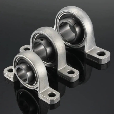 Three Four Pack Flange Mounted Pillow Block Bearings KP003 Self Aligning Zinc Alloy Plummer Block Bearing Bore 17mm