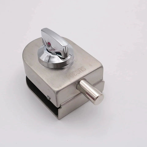 Keyless Glass Door Lock For 10mm To 12mm Glass Doors In Stainless Steel, Floor Latch Bolt Ground Lock For Bathroom And Toilet