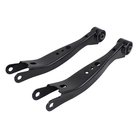 Rear Left And Right Trailing Control Arm Kit For Subaru Forester 2019-2025, Crosstrek 2018-2024, Impreza 2023-2024 And WRX 2022-2024, Durable Suspension Upgrade For Precise Handling And Smoother Rides, black metal arms on white background