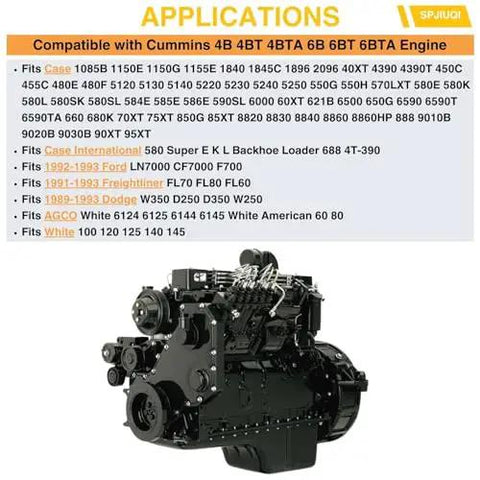 Beefed Up Fuel Lift Pump For Cummins 4B 4BT 4BTA 6B 6BT 6BTA Engines with compatibility list and applications