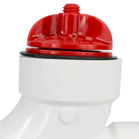 PlugAll Mechanical Test Plug For Drains And Cleanouts By Danco Fits One And A Half Inch And Two Inch Pipes For DWV Testing Red Top View